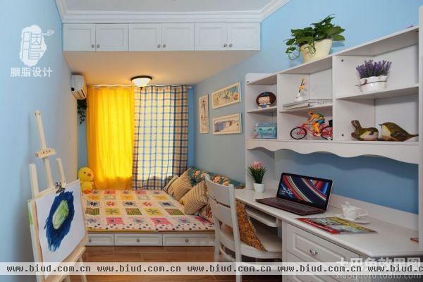 田园风格家庭带卧室书房装修效果图