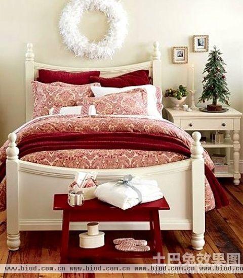 北欧设计卧室圣诞装饰图片