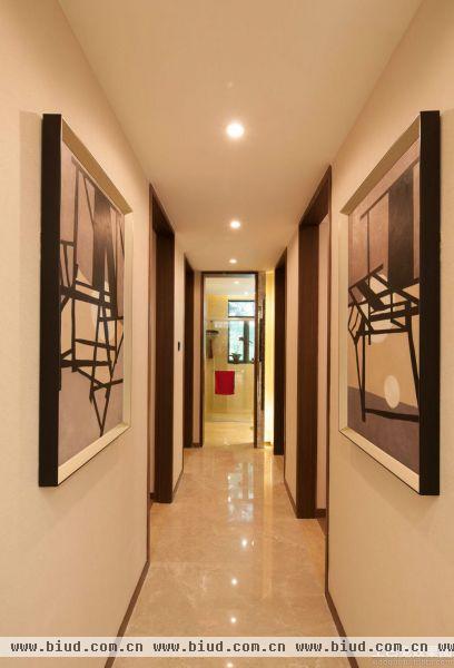 新中式风格卧室走廊装修效果图