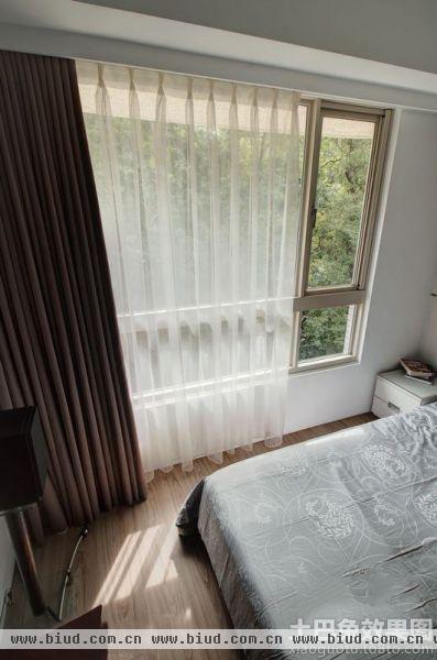 北欧设计卧室窗帘效果图