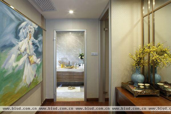 中式家居卫生间走廊壁画图片