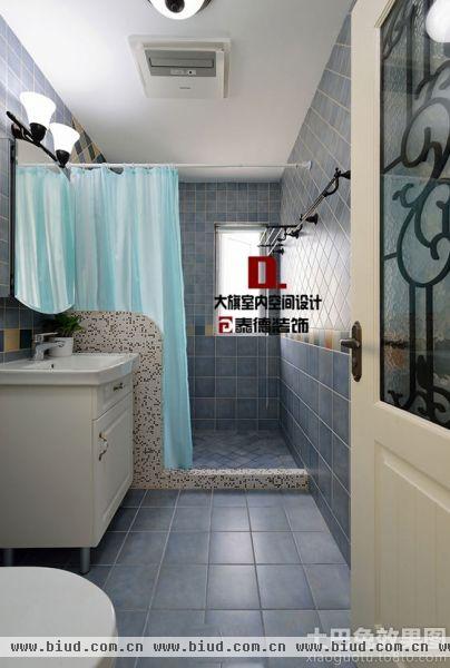 美式古典瓷砖长卫生间布置图片
