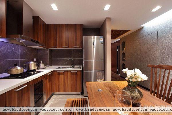 中式风格厨房实木装修设计