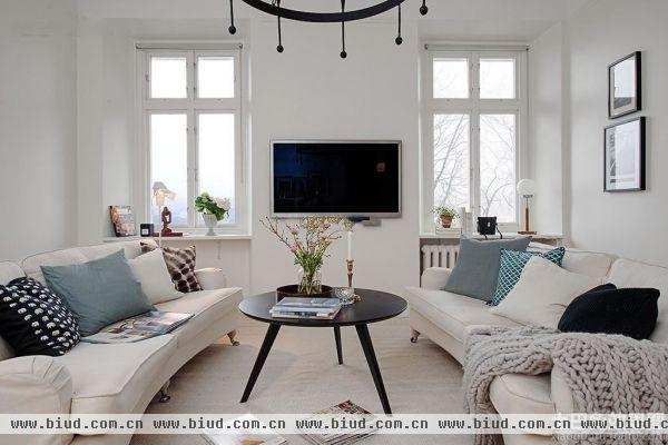 北欧设计客厅电视背景墙效果图大全2014