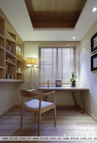 现代家庭设计室内书房效果图