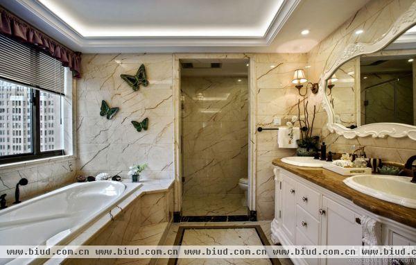 欧式风格别墅浴室大理石墙砖图片