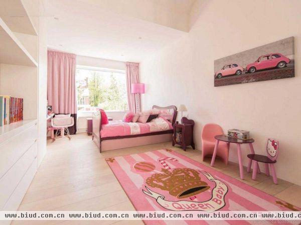 家装室内粉色儿童房图片