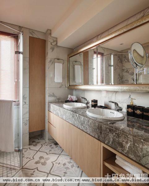 新古典复式家居卫生间台面装修