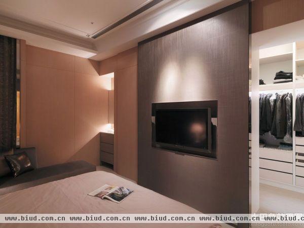 现代家装设计卧室电视背景墙效果图
