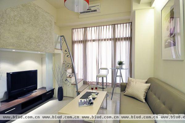 现代公寓阁楼客厅装修效果图