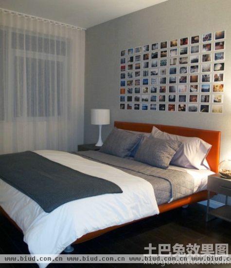 北欧风格设计室内卧室相片墙图片