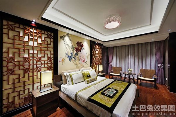 中式装修家居卧室图片