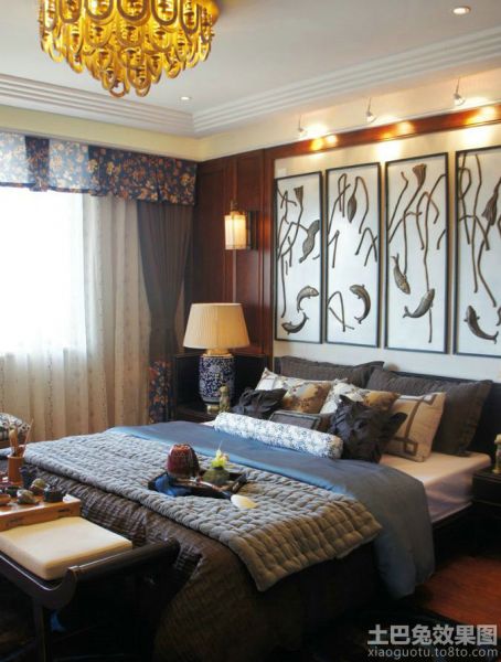 中式精装公寓卧室图片