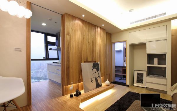 日式家庭客厅饰面板效果图