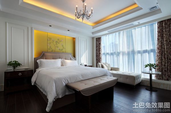 新中式15平米卧室窗帘装潢效果图