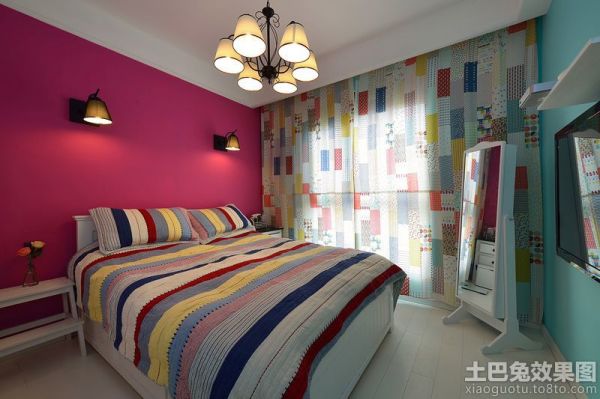 地中海公寓装修卧室效果图片