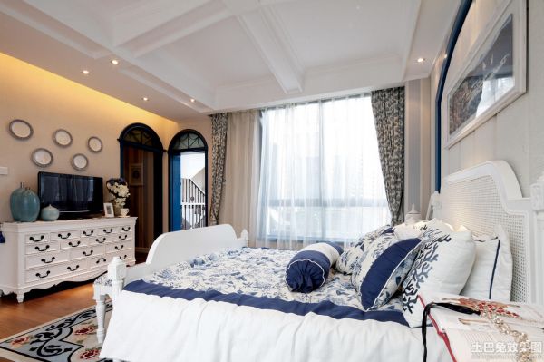 地中海风格时尚卧室图片欣赏大全