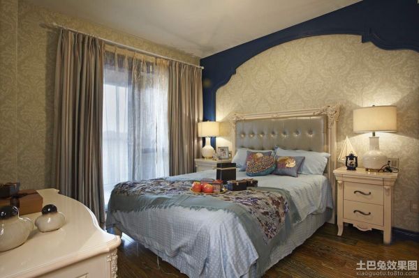 地中海风格家装卧室装潢布置图片