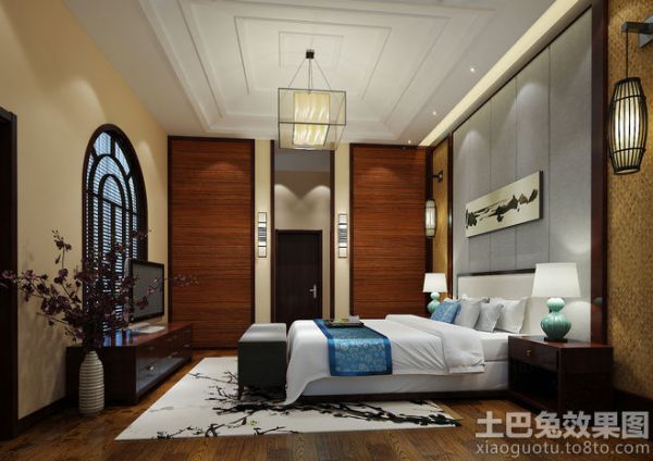 2015中式卧室装修效果图片