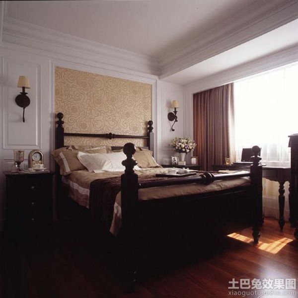 美式卧室实景图