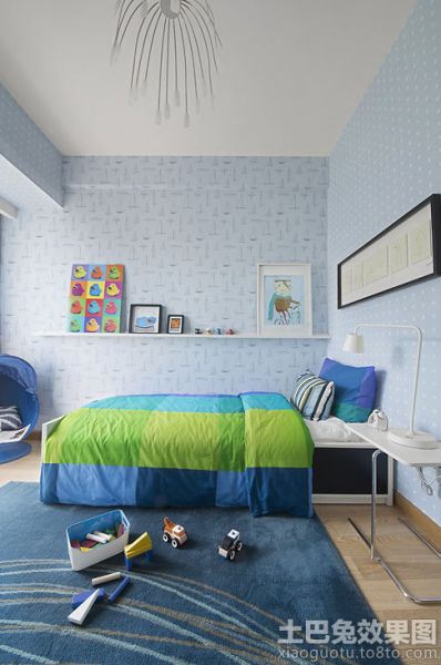 宜家风格儿童房间色彩布置图片
