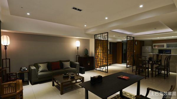 中式风格家庭公寓室内装修设计图片