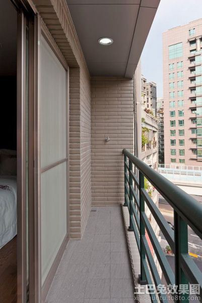 中式风格狭长阳台装修设计图片欣赏