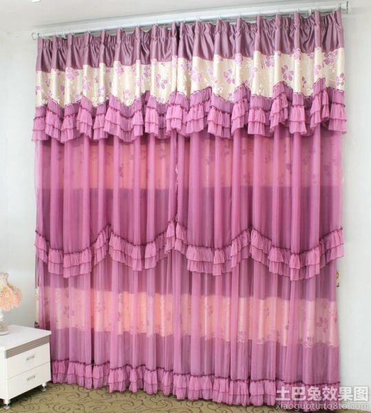 家庭设计紫色窗帘效果图大全