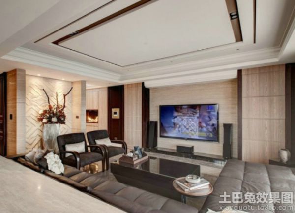 现代家庭设计客厅电视背景墙图片欣赏