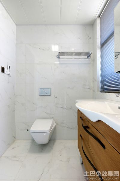 现代大理石瓷砖卫生间装修图欣赏