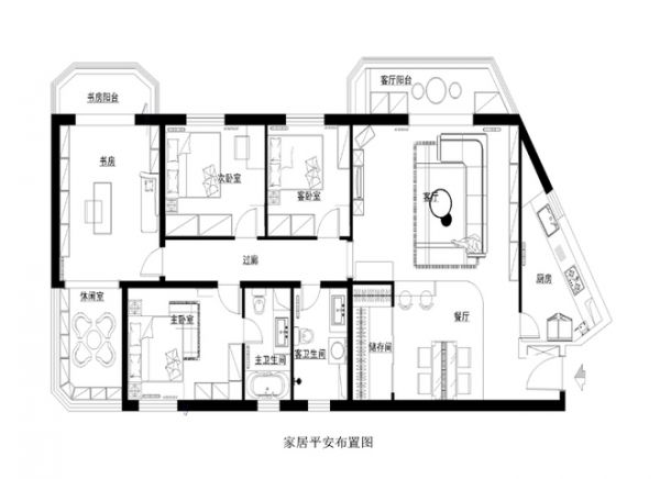 现代简约温馨大气四居室装修风格典雅高贵不作做