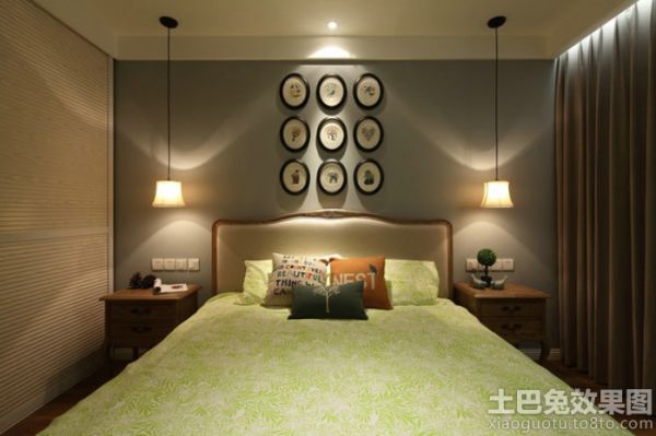 家庭设计室内卧室窗帘图片
