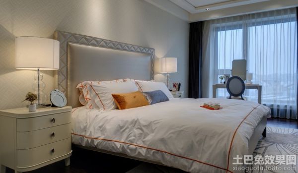 美式新古典风格时尚卧室效果图