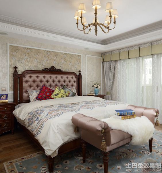 现代美式别墅卧室装修图欣赏