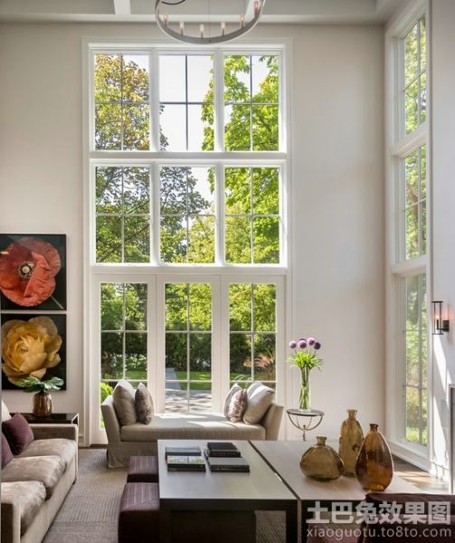 2015北欧设计室内客厅窗户图片大全