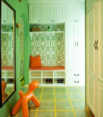 现代美式二室二厅 清新绿色充满活力