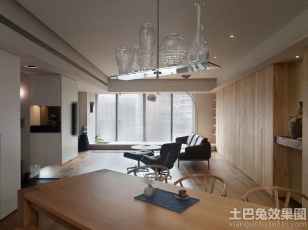 现代日式风格两室两厅设计效果图