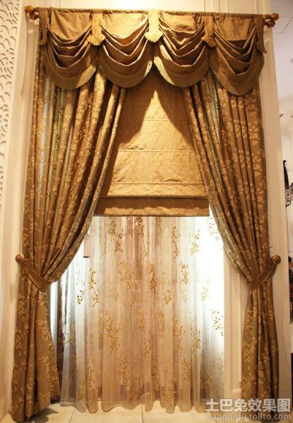 美式家装室内窗帘图片欣赏