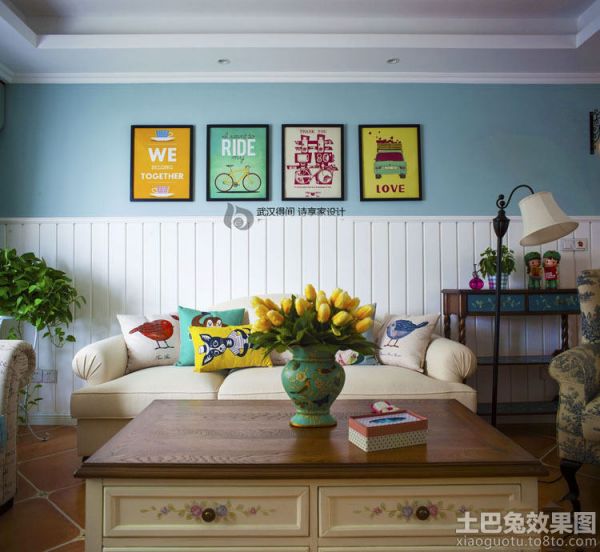 地中海家装客厅软装色彩设计