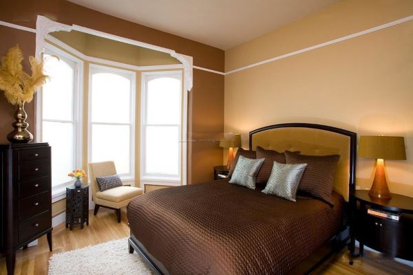 美式古典风格卧室飘窗图片