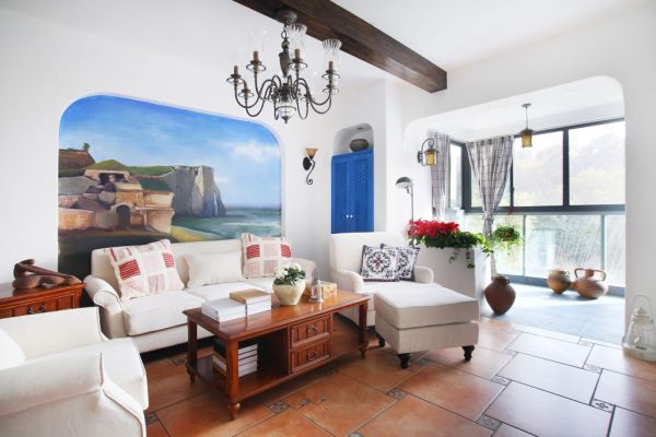 地中海式家装客厅图片欣赏