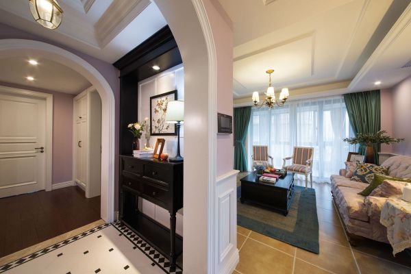 现代美式风格两室两厅户型样板房设计图片