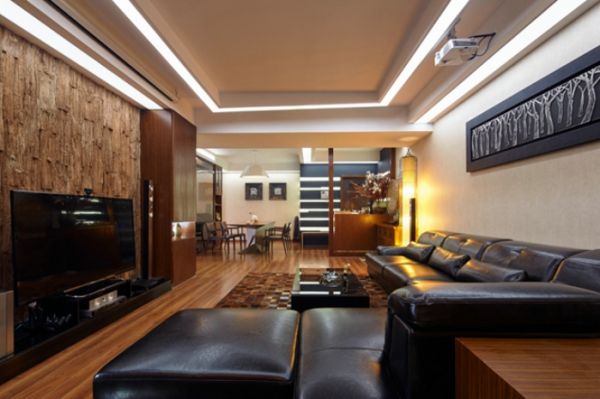 现代美式装修设计客厅电视背景墙效果图