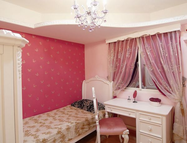 粉色欧式儿童房装修效果图