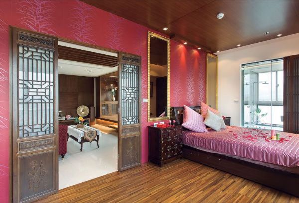 中式家装卧室效果图欣赏