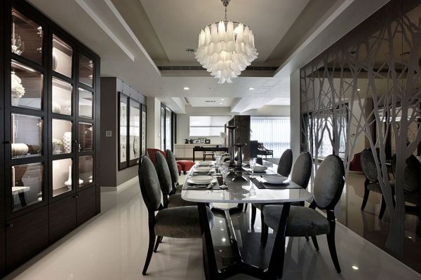 150平米四居室现代风格餐厅装修效果图片