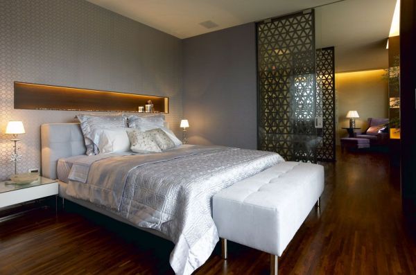 美式木制别墅室内卧室设计效果图