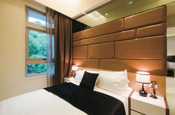 美式风格卧室床头背景墙设计