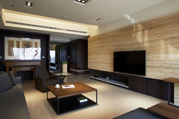 现代风格家居电视背景墙装修设计案例
