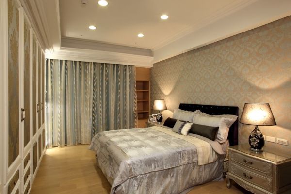 90平米古典现代二居卧室装修图片